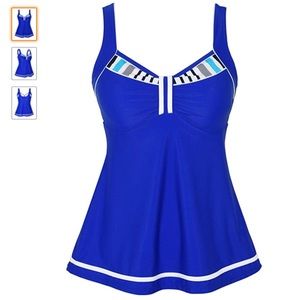 Hilor Women’s Retro Colorblock Swim Top - Size 22